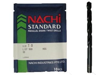 10.5mm Mũi khoan trụ thép gió Nachi List500-1050
