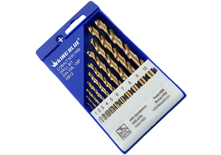 1-10mm Bộ mũi khoan inox 10 chi tiết Kingblue KBY2-B10