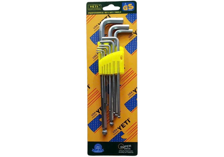 1.5-10mm Bộ lục giác bi 9 chi tiết Yeti