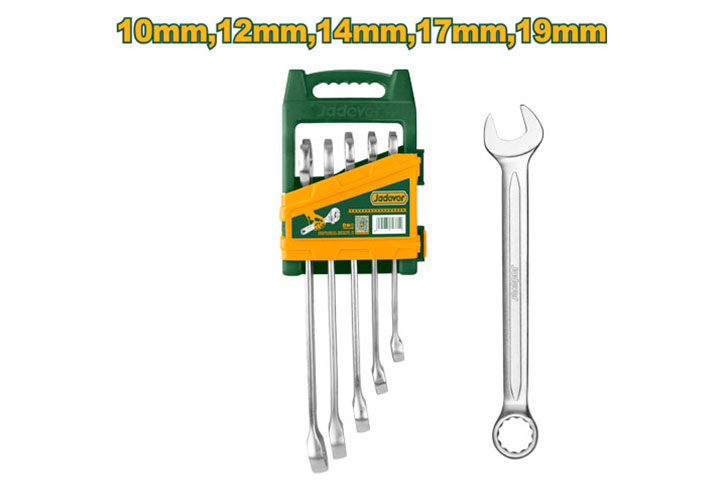 10-19mm Bộ cờ lê vòng miệng 5 chi tiết Jadever JDSP1215 10-19mm Bộ cờ lê vòng miệng 5 chi tiết Jadever JDSP1215