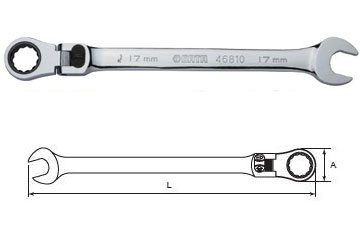 10mm Cờ lê lắc léo tự động có khóa Sata 46-803 (46803)
