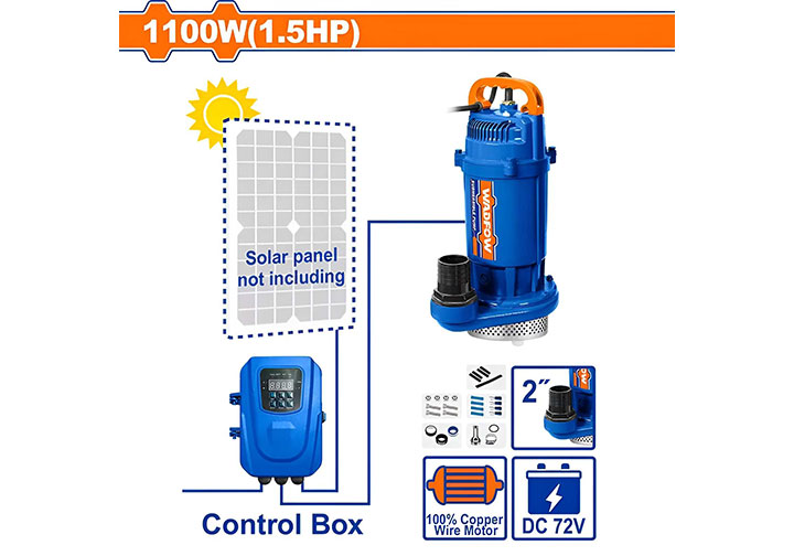 1100W Máy bơm chìm nước sạch năng lượng mặt trời Wadfow WWPQDC04