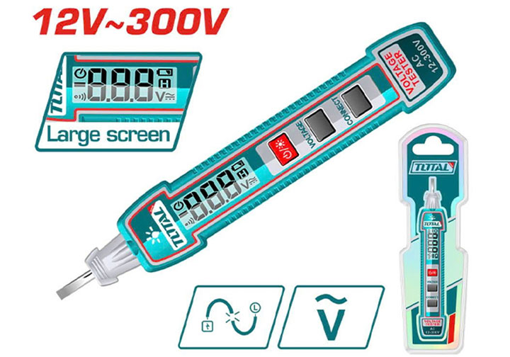 12-300V Bút thử điện điện tử Total THTS33001