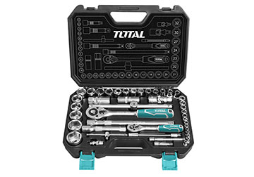 1/4" và 1/2" Bộ tuýp 44 chi tiết 8-32mm Total THT421441