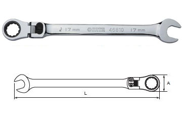 12mm Cờ lê lắc léo tự động có khóa Sata 46-805 (46805)