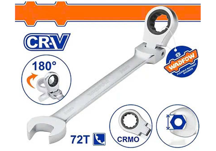 17mm Cờ lê vòng miệng tự động lắc léo Wadfow WSA6117