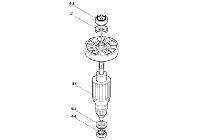 Rotor máy đục bê tông HM0810, HM0810TA Makita 516148-3