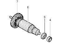 Rotor máy mài góc 9553B, 9553NB Makita 515619-7