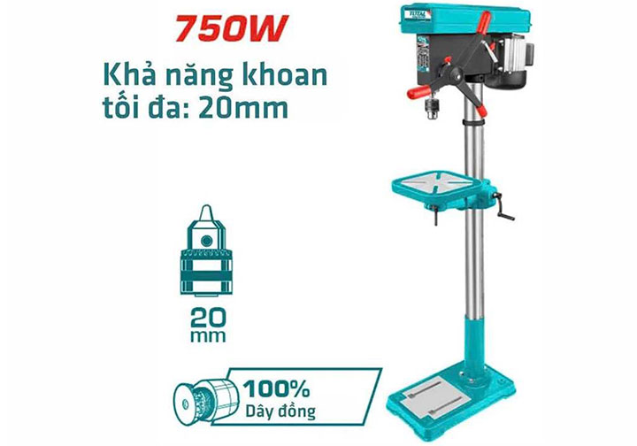 20mm Máy khoan bàn 750W Total TDP207505 20mm Máy khoan bàn 750W Total TDP207505