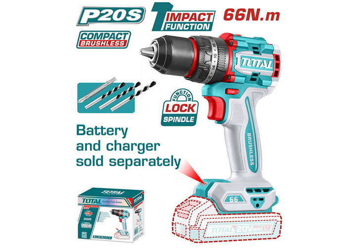 20V Máy khoan búa dùng pin 66Nm (chỉ thân máy) Total TIDLI206681