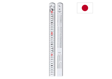 30cm Thước lá inox mạ nhũ bạc vạch kaidan Niigata SV-30KD