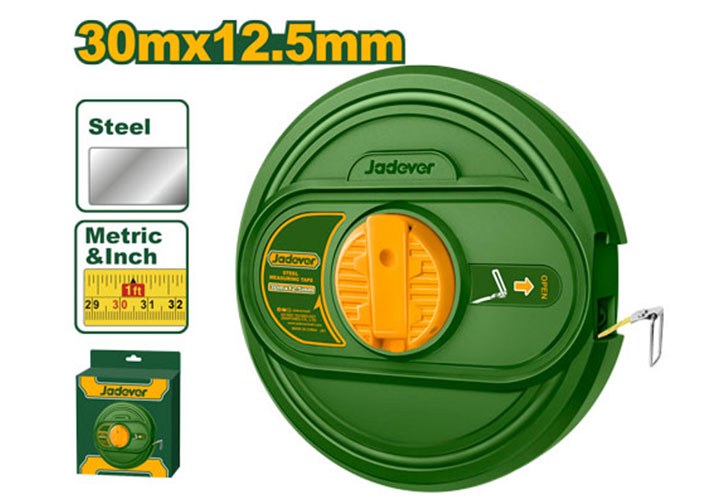 30mx12.5mm Thước cuộn thép hệ inch và mét Jadever JDMT3530 30mx12.5mm Thước cuộn thép hệ inch và mét Jadever JDMT3530
