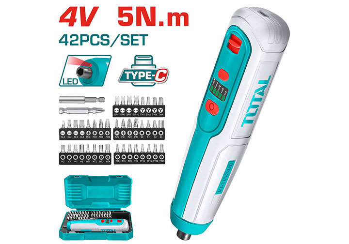 4V Máy siết vít dùng pin Total TSDLI0406 (Bỏ mẫu, đổi qua TSDLI04062) 4V Máy siết vít dùng pin Total TSDLI0406 (Bỏ mẫu, đổi qua TSDLI04062)