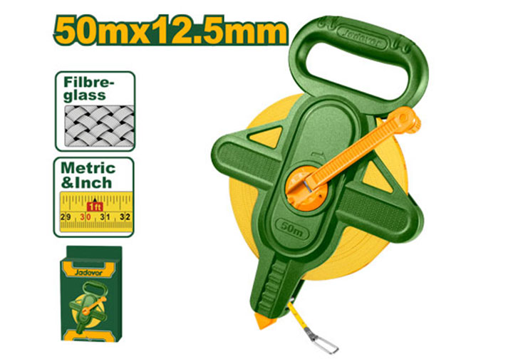 50mx12.5mm Thước cuộn sợi thủy tinh hệ inch và mét Jadever JDMT2550