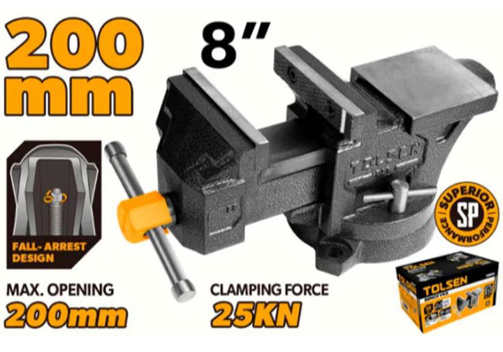 8" Ê tô kẹp mâm xoay Tolsen 10808