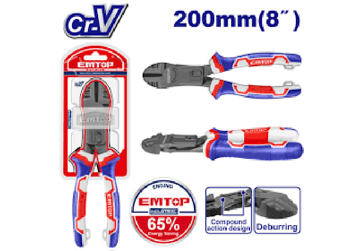 8" Kìm cắt cao cấp trợ lực 65% Emtop EPLRCD0851 8" Kìm cắt cao cấp trợ lực 65% Emtop EPLRCD0851