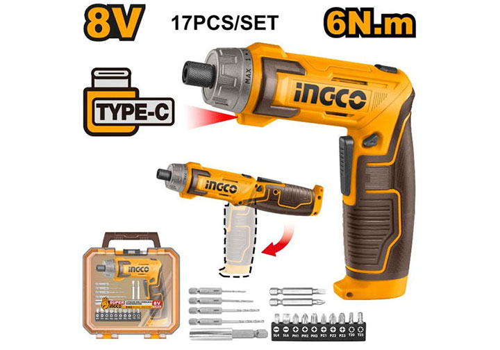 8V Máy siết vít dùng pin Ingco CSDLI08025 8V Máy siết vít dùng pin Ingco CSDLI08025