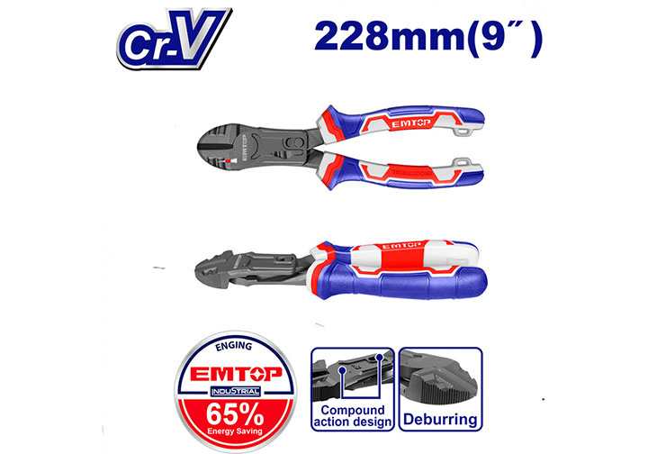 9" Kìm cắt cao cấp trợ lực 65% Emtop EPLRCD0951 9" Kìm cắt cao cấp trợ lực 65% Emtop EPLRCD0951