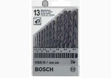 1.5-6.5mm Bộ mũi khoan sắt HSS-R DIN338 Bosch 1609200201
