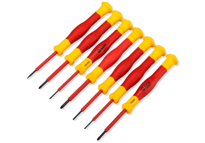Bộ tuốc nơ vít đa năng cách điện 1000V 7 chi tiết Sata 09-318 (09318)
