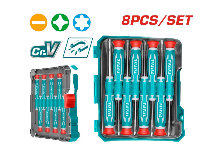 Bộ tuốc nơ vít điện tử 8 chi tiết Total THT250826 Bộ tuốc nơ vít điện tử 8 chi tiết Total THT250826