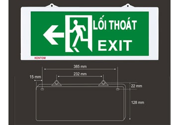 Đèn lối thoát (exit) hai mặt Kentom KT-620