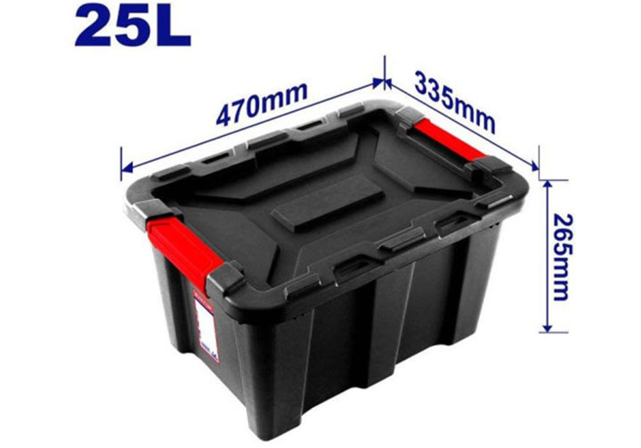 Thùng nhựa đen dung tích 25L Thùng Emtop EMTB3325