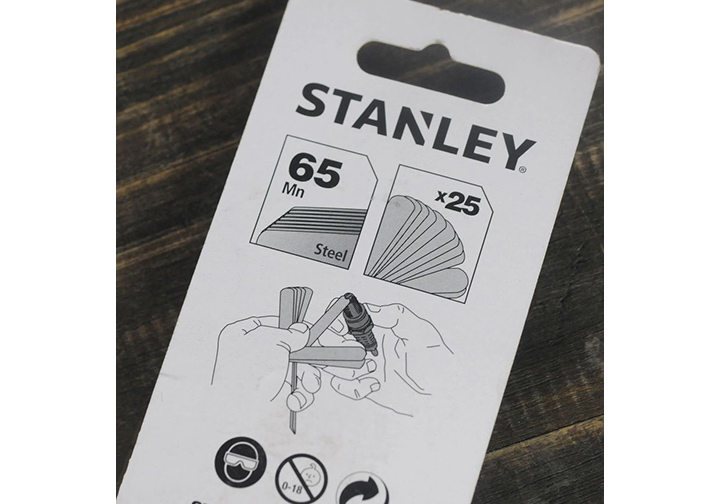 0.04-1mm Bộ dưỡng đo độ dày 25 lá Stanley STMT78212-8 0.04-1mm Bộ dưỡng đo độ dày 25 lá Stanley STMT78212-8