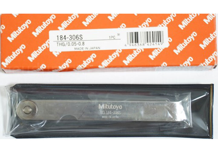0.05-0.8mm Bộ dưỡng đo độ dày khe hở 10 lá (lá dài 100mm) Mitutoyo 184-306S 0.05-0.8mm Bộ dưỡng đo độ dày khe hở 10 lá (lá dài 100mm) Mitutoyo 184-306S