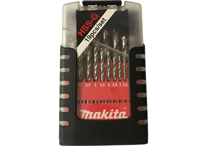 BỎ MẪU - 1-10mm Bộ mũi khoan kim loại HSS-G 19 chi tiết Makita D-29941 (Model thay thế D-67549) BỎ MẪU - 1-10mm Bộ mũi khoan kim loại HSS-G 19 chi tiết Makita D-29941 (Model thay thế D-67549)