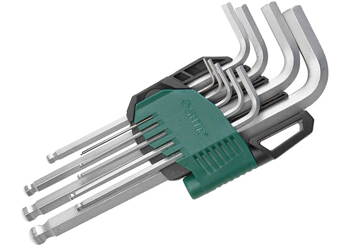 1.5-10mm Bộ lục giác bi dài Sata 09-105A (09105A) 1.5-10mm Bộ lục giác bi dài Sata 09-105A (09105A)