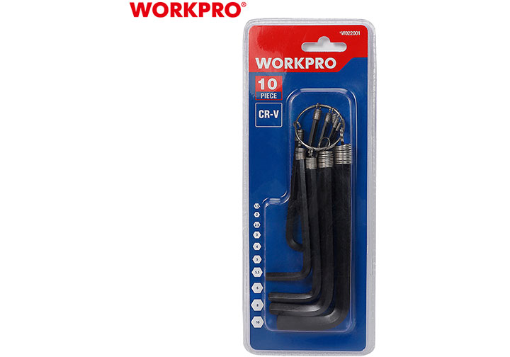 1.5-10mm Bộ lục giác đầu bằng (loại ngắn) 10 chi tiết Workpro WP222001 1.5-10mm Bộ lục giác đầu bằng (loại ngắn) 10 chi tiết Workpro WP222001