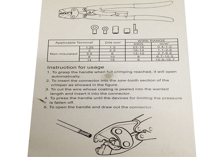 1.5-16mm2 Kìm bấm đầu cote số 15 Licota TCP-10089 1.5-16mm2 Kìm bấm đầu cote số 15 Licota TCP-10089