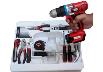 10.8V Li-On Máy khoan vặn vít kèm 60 chi tiết Black and Decker EGBL108PK 10.8V Li-On Máy khoan vặn vít kèm 60 chi tiết Black and Decker EGBL108PK