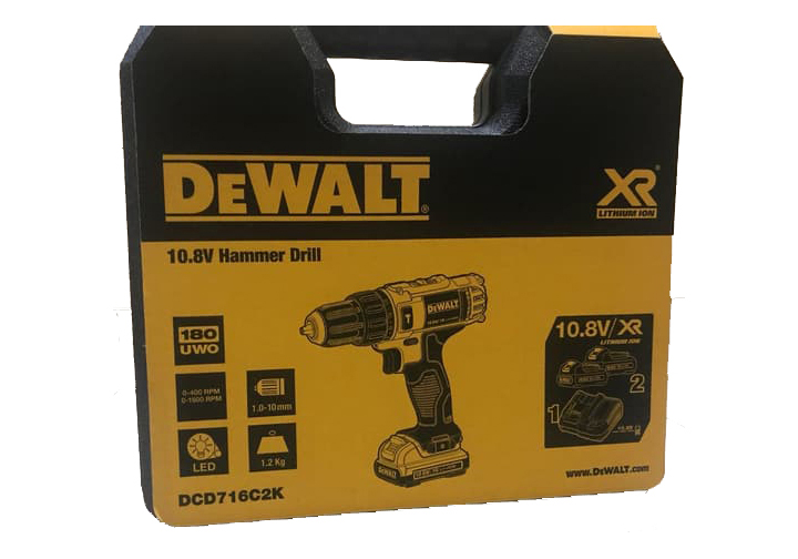 10.8V Máy khoan búa dùng pin Dewalt DCD716C2K 10.8V Máy khoan búa dùng pin Dewalt DCD716C2K