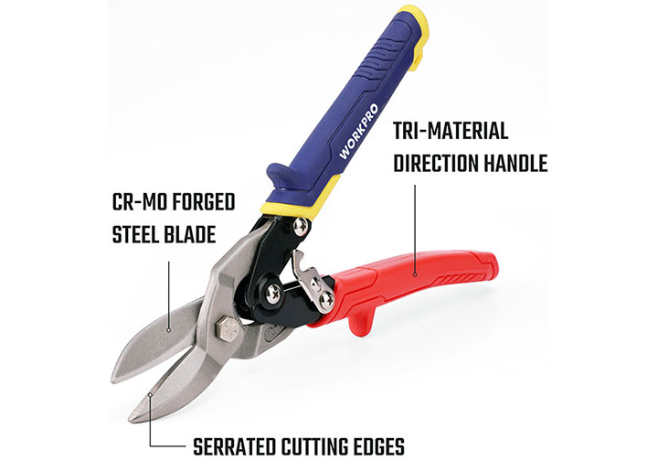 10" Kéo cắt tôn bằng thép mũi thẳng Workpro WP214021 10" Kéo cắt tôn bằng thép mũi thẳng Workpro WP214021