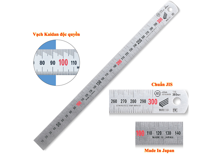 1000mm Thước lá inox mạ nhũ bạc Niigata SV-1000KD 1000mm Thước lá inox mạ nhũ bạc Niigata SV-1000KD
