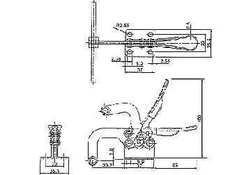 100kg Gá kẹp (cam kẹp) định vị chiều ngang King-Diamond KD-201D 100kg Gá kẹp (cam kẹp) định vị chiều ngang King-Diamond KD-201D