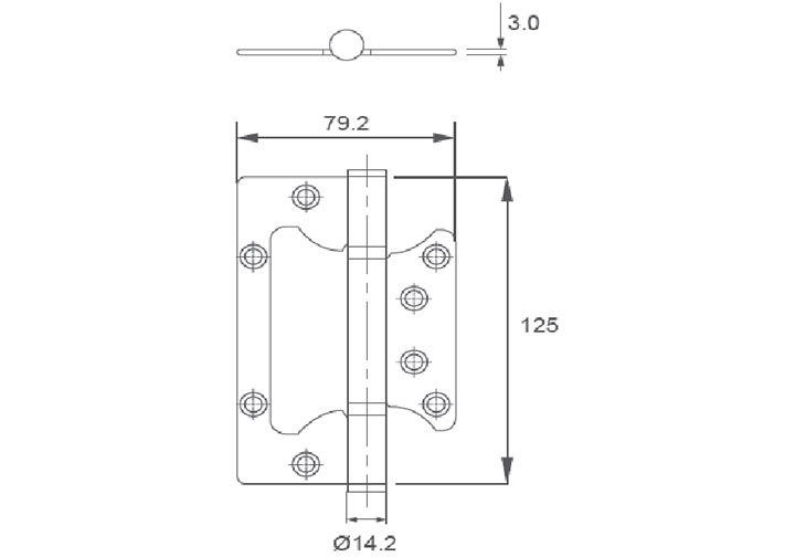 101.6x76.2x3mm Bản lề âm dương Inox 304 Imundex 701.17.140 101.6x76.2x3mm Bản lề âm dương Inox 304 Imundex 701.17.140