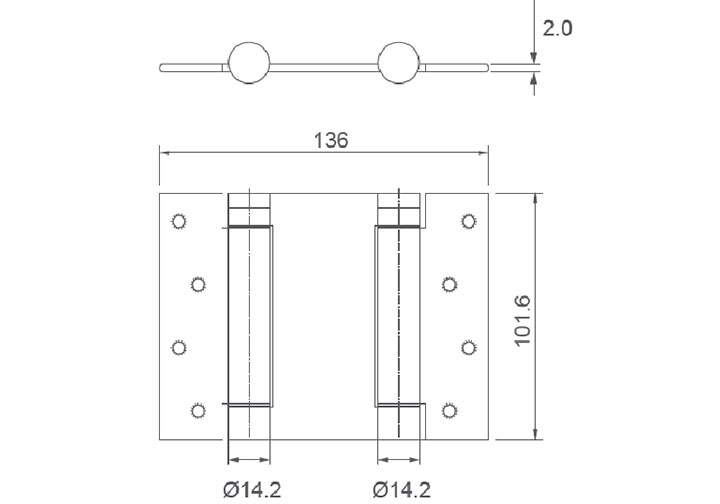 102x115x2mm Bản lề bật 2 chiều inox 304 Imundex 701.15.630 102x115x2mm Bản lề bật 2 chiều inox 304 Imundex 701.15.630