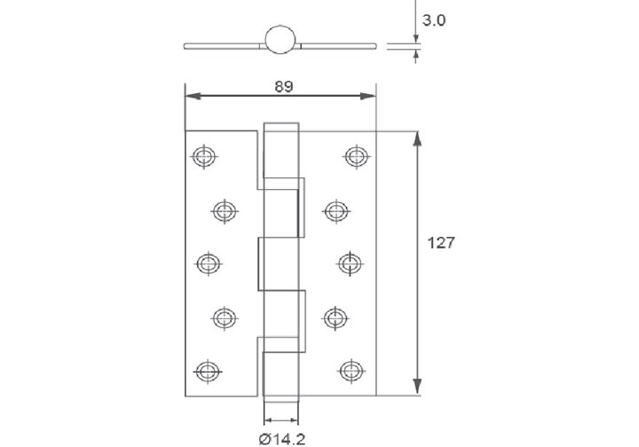 102x76x3mm Bản lề bi mạ PVD inox 304 Imundex 701.12.170 102x76x3mm Bản lề bi mạ PVD inox 304 Imundex 701.12.170