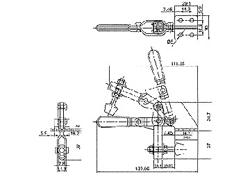 105kg Gá kẹp (cam kẹp) định vị chiều dọc King-Diamond KD-101B 105kg Gá kẹp (cam kẹp) định vị chiều dọc King-Diamond KD-101B