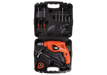 10mm Máy khoan búa 500W kèm 9 phụ kiện Black and Decker HD400K9 10mm Máy khoan búa 500W kèm 9 phụ kiện Black and Decker HD400K9