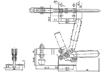 110kg Gá kẹp (cam kẹp) định vị chiều ngang King-Diamond KD-201C 110kg Gá kẹp (cam kẹp) định vị chiều ngang King-Diamond KD-201C