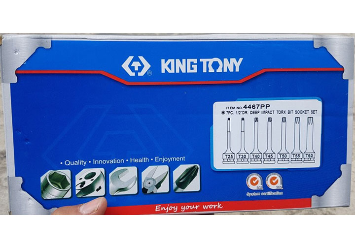 1/2" Bộ đầu tuýp lú đầu sao 7 chi tiết Kingtony 4467PP 1/2" Bộ đầu tuýp lú đầu sao 7 chi tiết Kingtony 4467PP