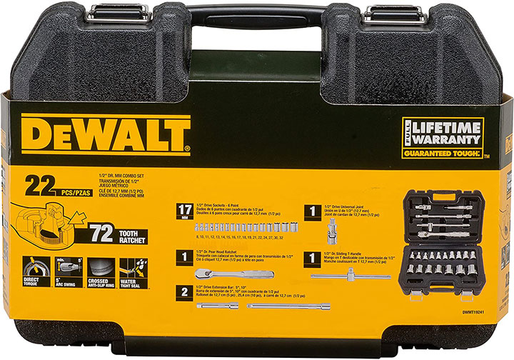1/2" Bộ tuýp 20 chi tiết Dewalt DWMT19241-1 1/2" Bộ tuýp 20 chi tiết Dewalt DWMT19241-1
