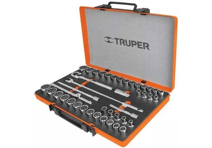 1/2" Bộ tuýp 42 chi tiết Truper 13940 (JD-1/2X42MP) 1/2" Bộ tuýp 42 chi tiết Truper 13940 (JD-1/2X42MP)