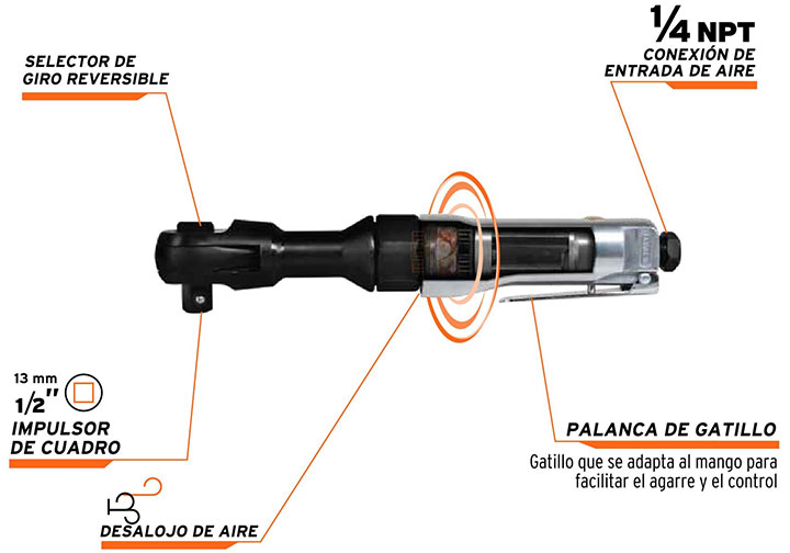 1/2" Máy siết bu lông góc dùng khí nén Truper 11189 (TPN-886H-2) 1/2" Máy siết bu lông góc dùng khí nén Truper 11189 (TPN-886H-2)