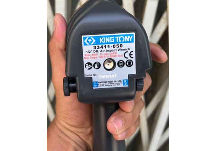 1/2" Súng vặn bu lông 881N.m dùng khí nén Kingtony 33411-050 1/2" Súng vặn bu lông 881N.m dùng khí nén Kingtony 33411-050