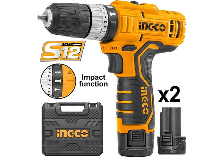 12V Máy khoan búa dùng pin Ingco CIDLI1232 12V Máy khoan búa dùng pin Ingco CIDLI1232